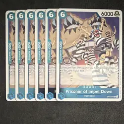 Playset Bandai One Piece TCG Prisoner of Impel Down OP16-042 EN Blue x6 - Image 1