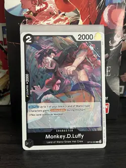 Monkey D Luffy OP16-095 R Rare Black Character One Piece TCG Land of Wano Mint - Image 1