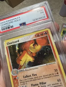 PSA 1 SWIRL 2003 Pokemon EX Dragon Charizard Holo Foil 100/97 Secret Rare - Image 3