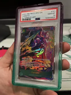 2022 ONE PIECE OP01 #121 YAMATO ROMANCE DAWN ALT ART PARALLEL ENGLISH PSA 10 - Image 1