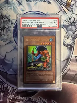 The Legendary Fisherman 1st Edition Ultra Rare PSV-076 Yugioh PSA 8 - Image 1
