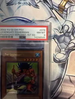 The Legendary Fisherman 1st Edition Ultra Rare PSV-076 Yugioh PSA 8 - Image 2