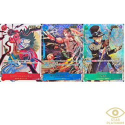 3 Card Set Promo Japanese ONE PIECE Card Game Weekly Shonen Jump 2025 - NM - Image 1
