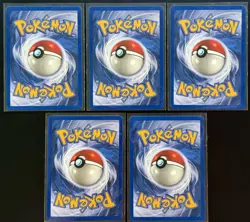 5X Pokemon 1999 Base Set Pikachu 58/102 Yellow Cheeks Vintage Lot WOTC NM - Image 3
