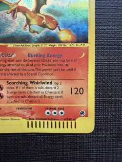 Pokemon TCG Charizard Expedition Base Holo Rare Holo 6/165 120 HP Nintendo 2002 - Image 4