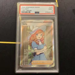 PSA 9 Lady 193/196 -Full Art Pokemon Card- Lost Origins MINT (t) - Image 1
