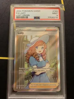 PSA 9 Lady 193/196 -Full Art Pokemon Card- Lost Origins MINT (t) - Image 2