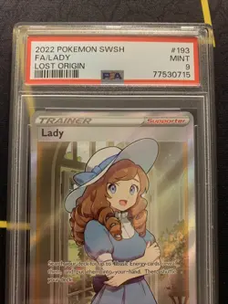 PSA 9 Lady 193/196 -Full Art Pokemon Card- Lost Origins MINT (t) - Image 4