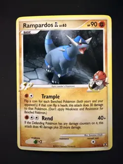 Pokemon TCG Rampardos GL 11/111 Rising Rivals Reverse Holo Card - Image 1