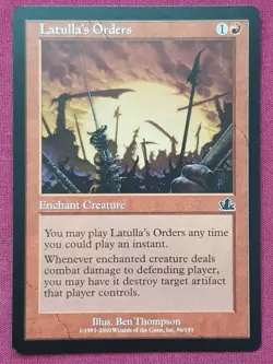 Magic The Gathering PROPHECY LATULLA'S ORDERS red card MTG - Image 1