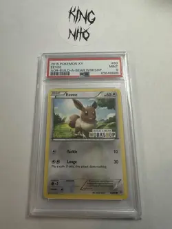 Pokemon TCG Eevee Promo Card 63/98 Build-A-Bear Workshop 2015 PSA 9 - Image 1