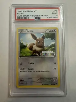 Pokemon TCG Eevee Promo Card 63/98 Build-A-Bear Workshop 2015 PSA 9 - Image 2