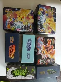 Pokemon Company Pokemon TCG Mixed Card Lot Holo w/ Tins & Boxes Surging Sparks - Image 5