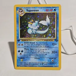 Pokemon Vaporeon Jungle 1st Edition Holo Rare #12 12/64 Pokemon Card MP - Image 1
