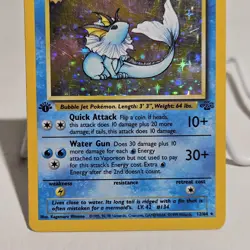 Pokemon Vaporeon Jungle 1st Edition Holo Rare #12 12/64 Pokemon Card MP - Image 2