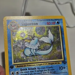 Pokemon Vaporeon Jungle 1st Edition Holo Rare #12 12/64 Pokemon Card MP - Image 4