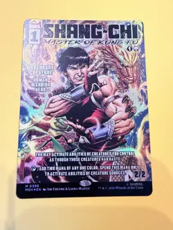 Shang-Chi Master Of Kung Fu #396 FOIL Marvel Borderless Comic Card MTG NM - Image 1