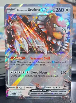 Bloodmoon Ursaluna ex Holo foil NM - SVP 177 Promo Pokemon card game - Image 1