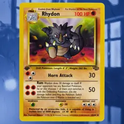 1999 Pokemon Jungle Set Rhydon #45/64 1st Edition Card ☆NM-MINT☆ See Photos - Image 1