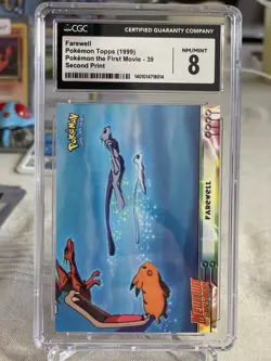 Mewtwo Strikes Back 1999 Topps Vintage CGC 8 Pokemon Card - Image 3