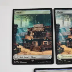 x3 Plains (0295 & 0296) Final Fantasy (Full Art) Foil NM MTG FIN Card Lot Magic - Image 4