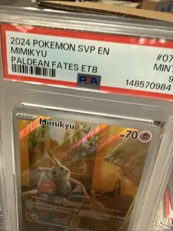 2024 Pokemon Mimikyu 75 Pokemon Promo PSA 9 Graded Card - Image 3