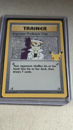 Pokemon Celebrations 25th Anniversary Imposter Professor Oak Trainer NM/M 73/102 - Image 1