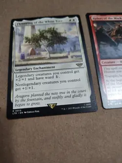 2 MtG LTR Cards, Riders of the Mark 827 & Flowering White Tree 015 Magic NM - Image 3