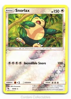 Snorlax 50/68 - Hidden Fates - Reverse Holo Pokemon Card - Near Mint - Image 1