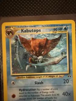 Pokemon TCG Kabutops Neo Discovery Holo Card 6/75 Unlimited Rare LP - Image 2