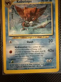 Pokemon TCG Kabutops Neo Discovery Holo Card 6/75 Unlimited Rare LP - Image 3