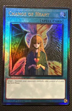 Change Of Heart Prismatic Ultimate Rare Ra01-en050 Yugioh - Image 1