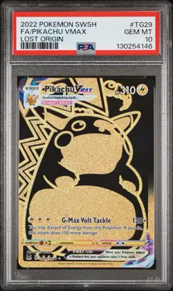 2022 POKEMON SWORD & SHIELD LOST ORIGIN #TG29 FA/PIKACHU VMAX LOST ORIGIN PSA 10 - Image 1