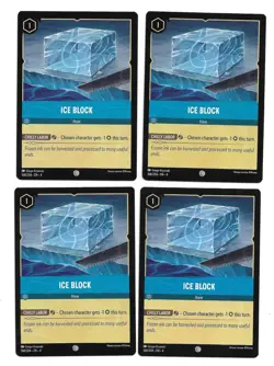 4 Lorcana Ice Block 168/204 Ursula's Return X4 Cards Playset - Image 1