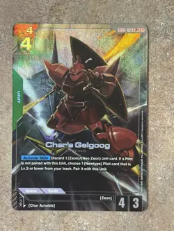 Gundam Card Game Newtype Rising Char's Gelgoog GD01-023 LR+ Holo Foil x1 - Image 1