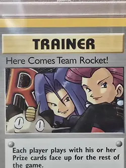 2000 POKEMON TEAM ROCKET #15 HERE COMES TEAM ROCKET! 1ST EDITION HOLO PSA 9 - Image 2