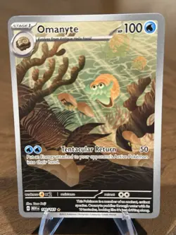 Omanyte Holo IR #180/165 Pokemon Scarlet and Violet 151 - Image 1