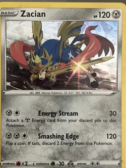 Zacian (Cracked Ice Holo) 139/192 Holo Holo Rare Deck Exclusives Pokemon NM - Image 2