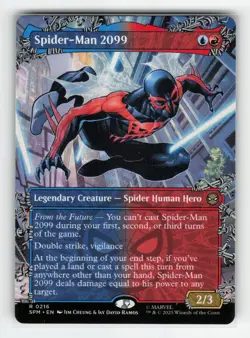 Spider-Man 2099 0216 Rare Borderless SPM Magic The Gathering - Image 1