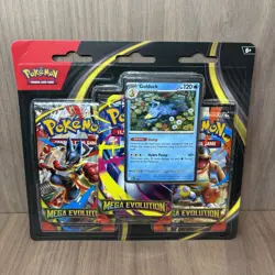 Mega Evolution Golduck Promo Pokemon TCG Booster 3-Pack - Image 1