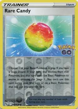 Pokemon TCG Rare Candy #069/078 Reverse Holo Pokemon GO NM - Image 1