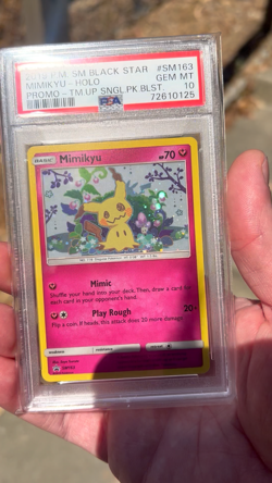 Mimikyu SM163 Holo Pokemon Card 2019 Team Up Blister Promo - PSA 10 GEM MINT - Image 2