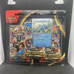 Pokemon Mega Evolution 3 Pack Blister (Golduck) sealed - Image 1