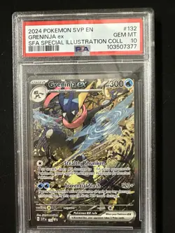 Pokemon TCG Greninja EX 132 Shrouded Fable Promo Special Illustration PSA 10 - Image 1