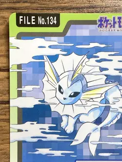 Pokemon Carddass Card Vaporeon File No.134 Bandai Pocket Monsters 1997 Japan - Image 4