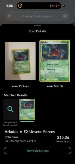 Pokemon TCG Ariados 2/115 Unseen Forces Holo Rare English 2005 - Image 4