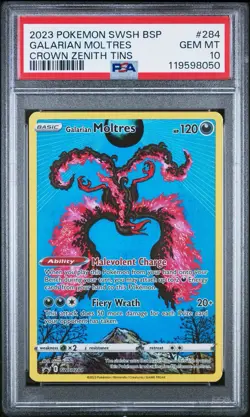 PSA 10 Galarian Moltres SWSH284 SWSH: Sword & Shield Promo Cards Holo - Image 1