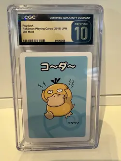 Pokemon CGC 10 Pristine Japanese Old Maid Psyduck - Image 1