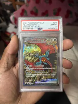 PSA10 Roaring Moon ex SAR 218/187 Pokemon Card Gem Mint - Image 1