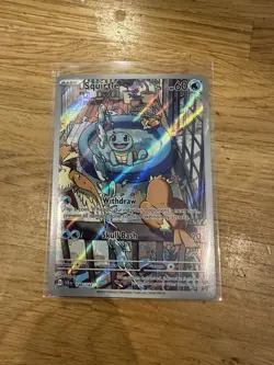 Pokemon TCG Squirtle Stellar Crown Illustration Rare Card 148/142 NM - Image 3